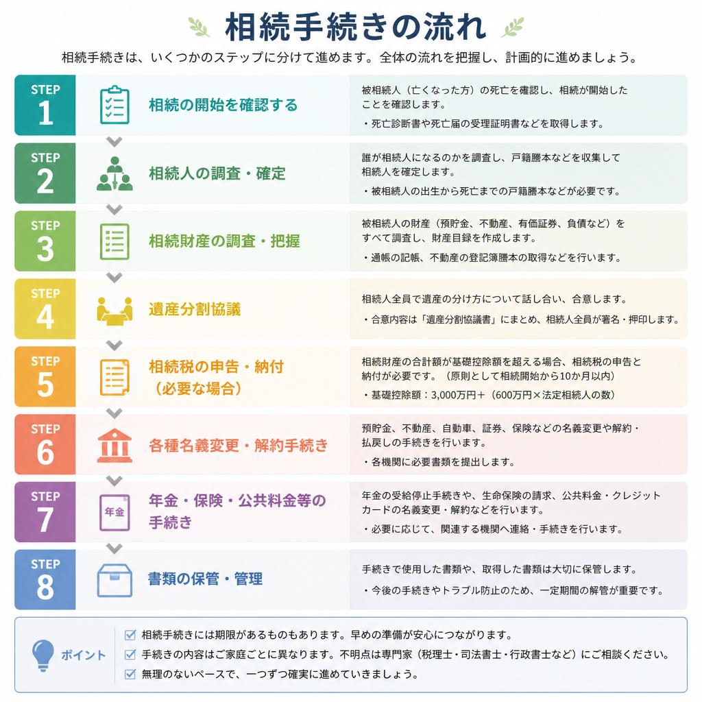 ストレスフリーな手続きの流れ