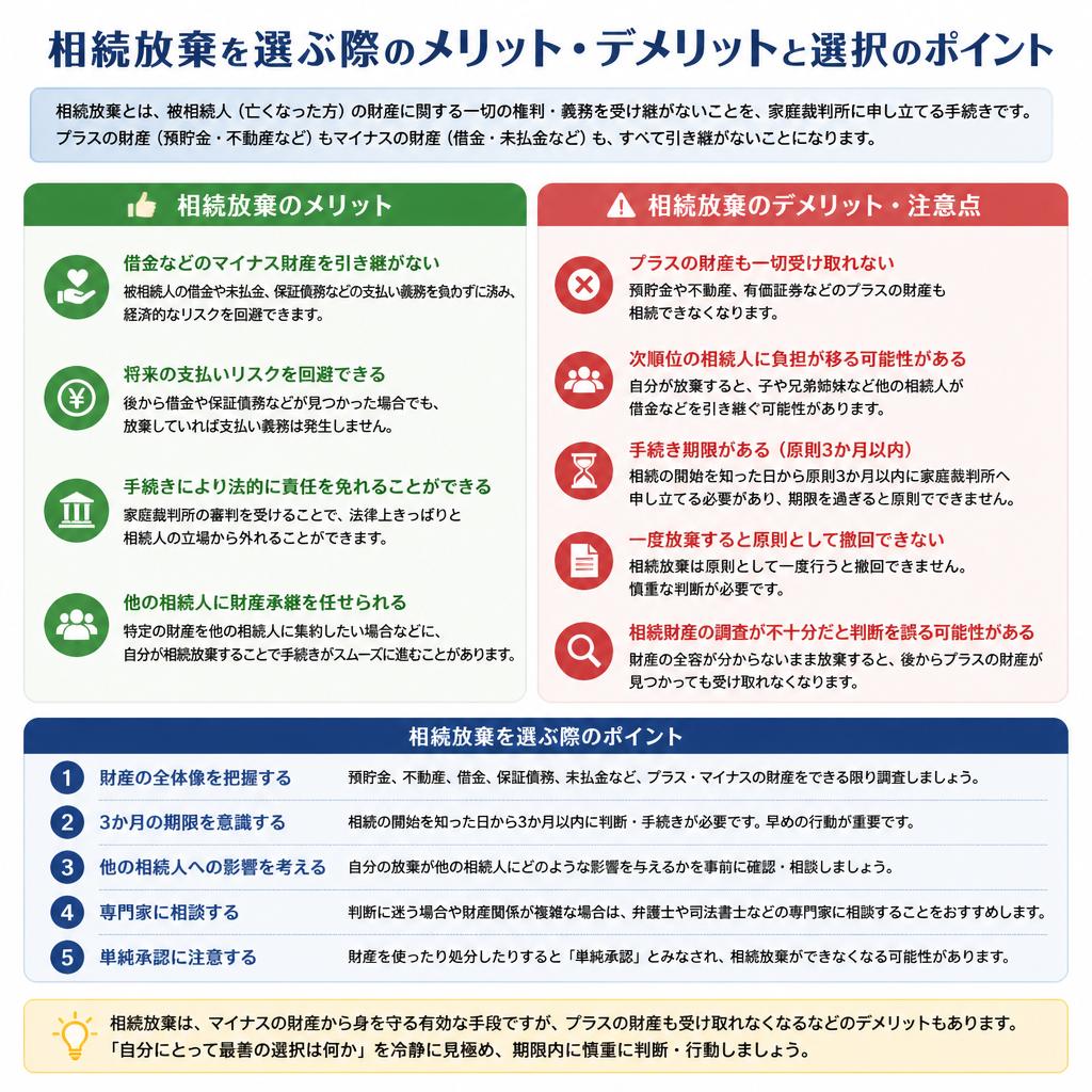 2. 相続放棄のメリットとデメリット