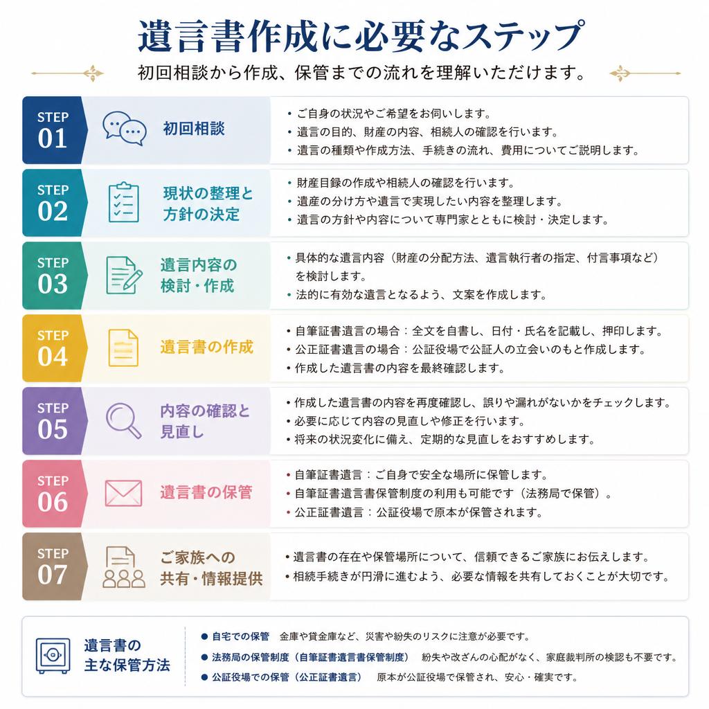 4. 遺言書作成の流れ