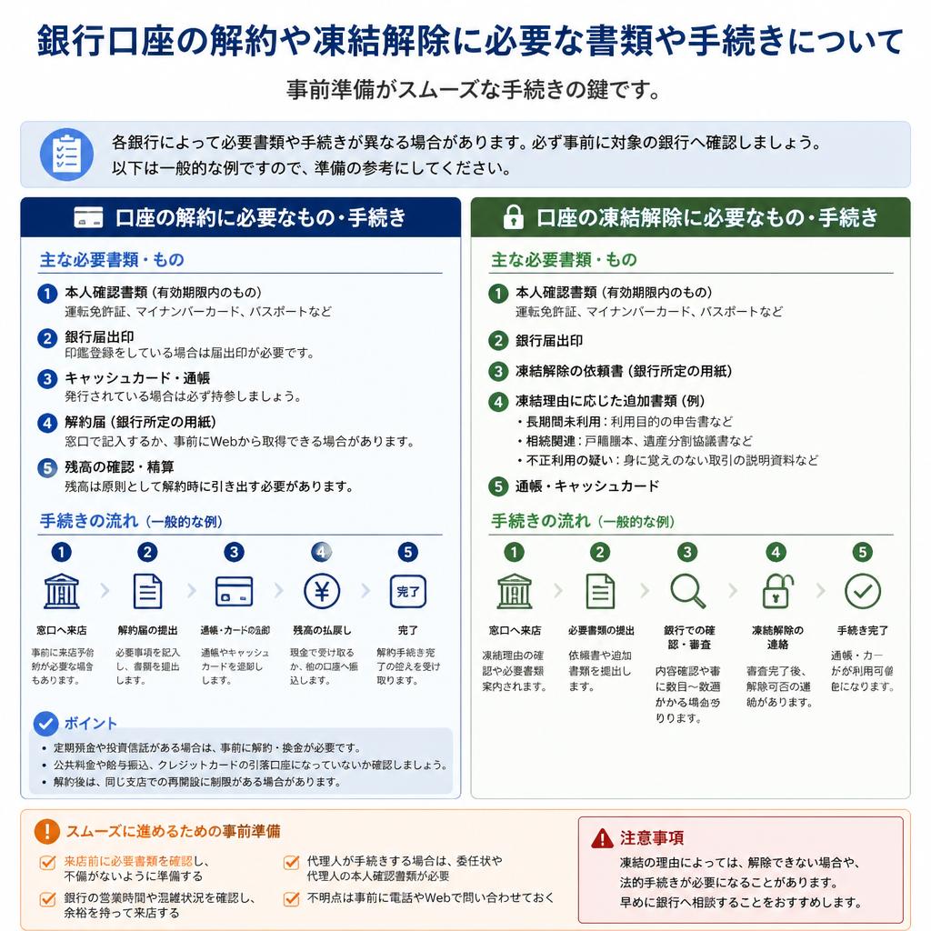 5. 銀行手続きの注意点