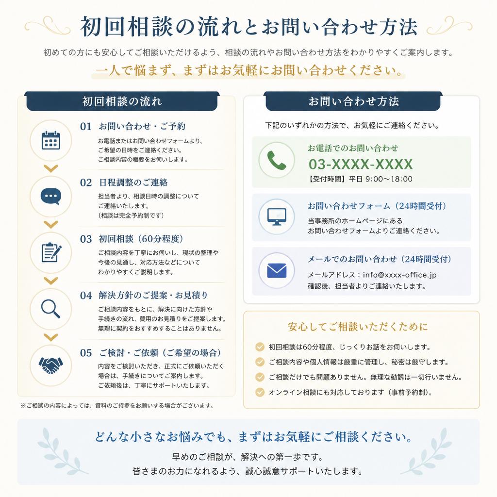 7. お問い合わせ・初回相談の流れ