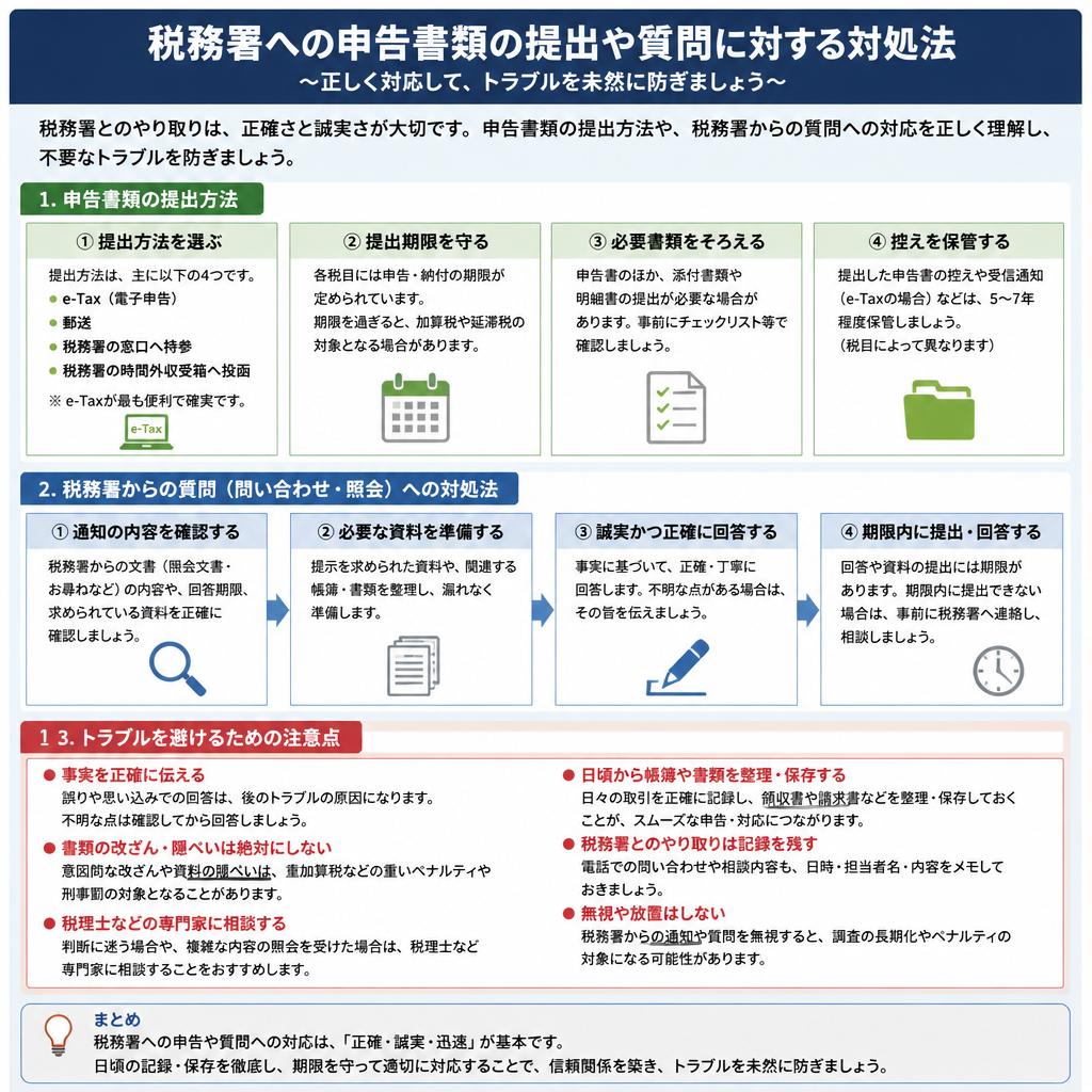 5. 税務署とのやり取りのポイント