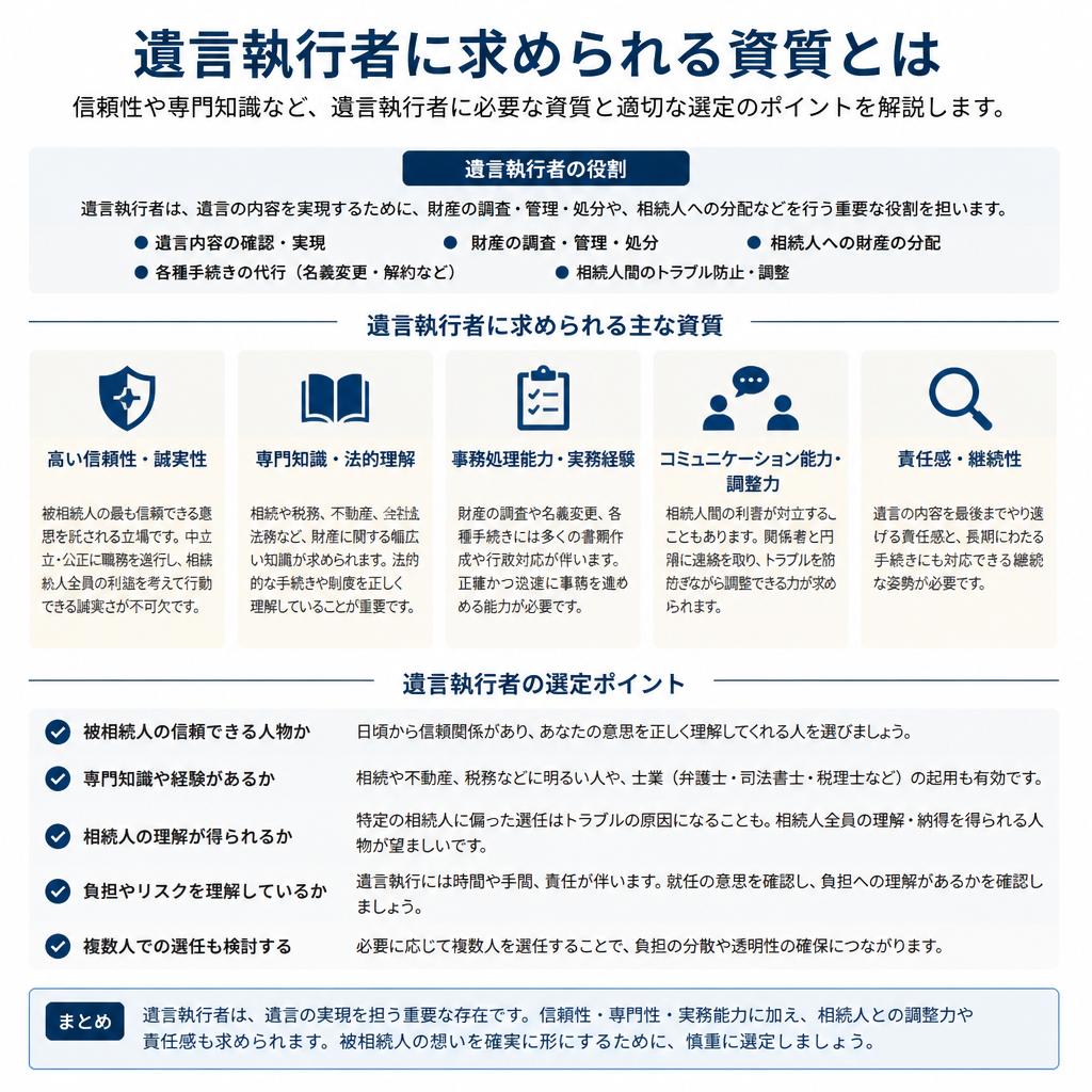 2. 遺言執行者に求められる資質