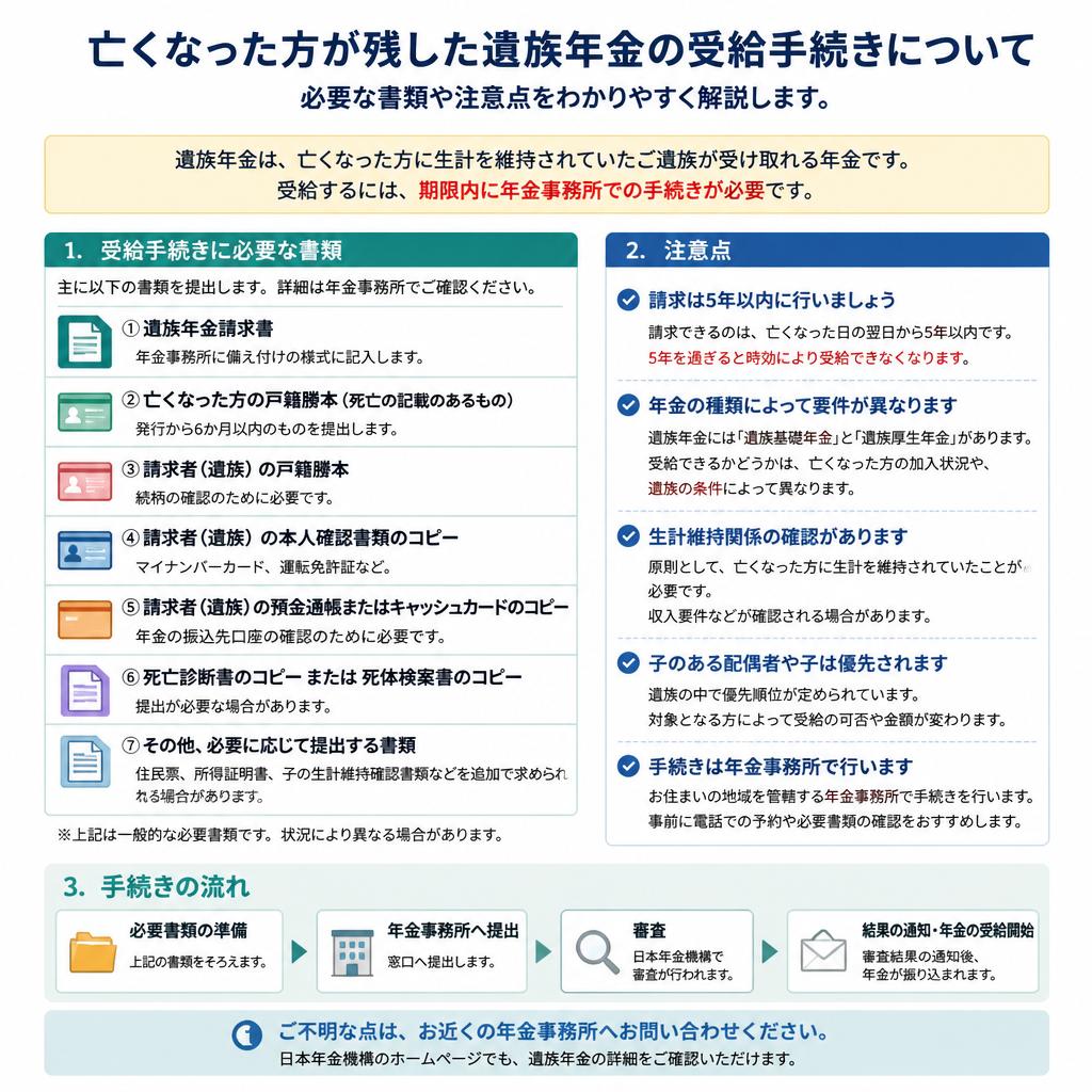遺族年金の受給手続き