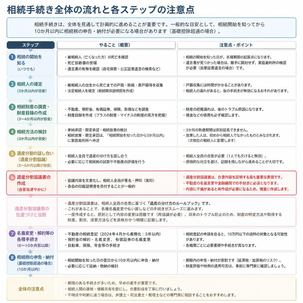 相続手続きの基本の流れ