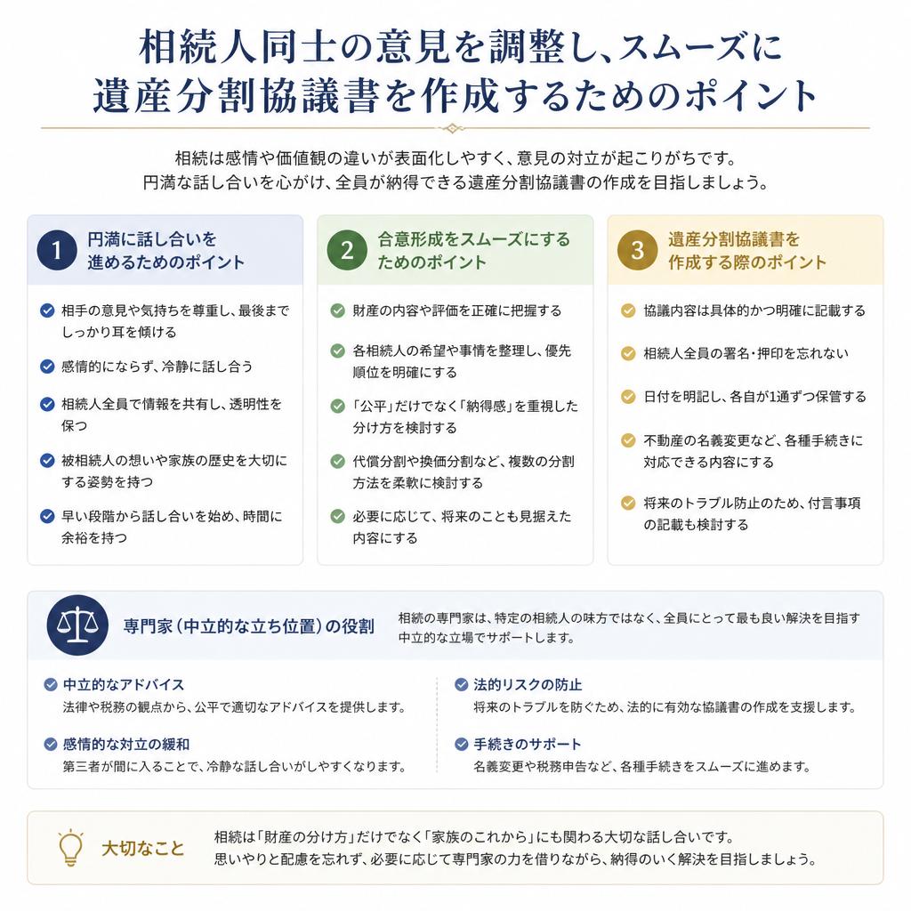 遺産分割の話し合い – 合意形成のコツ