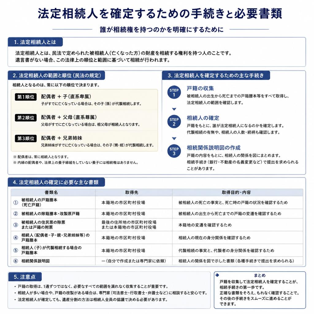 法定相続人を確認する方法