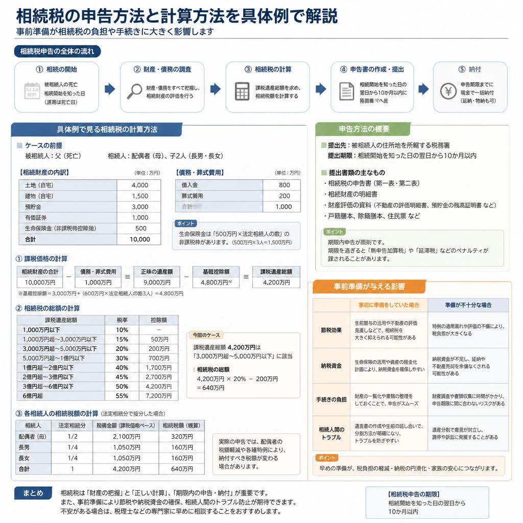 相続税の申告と計算方法