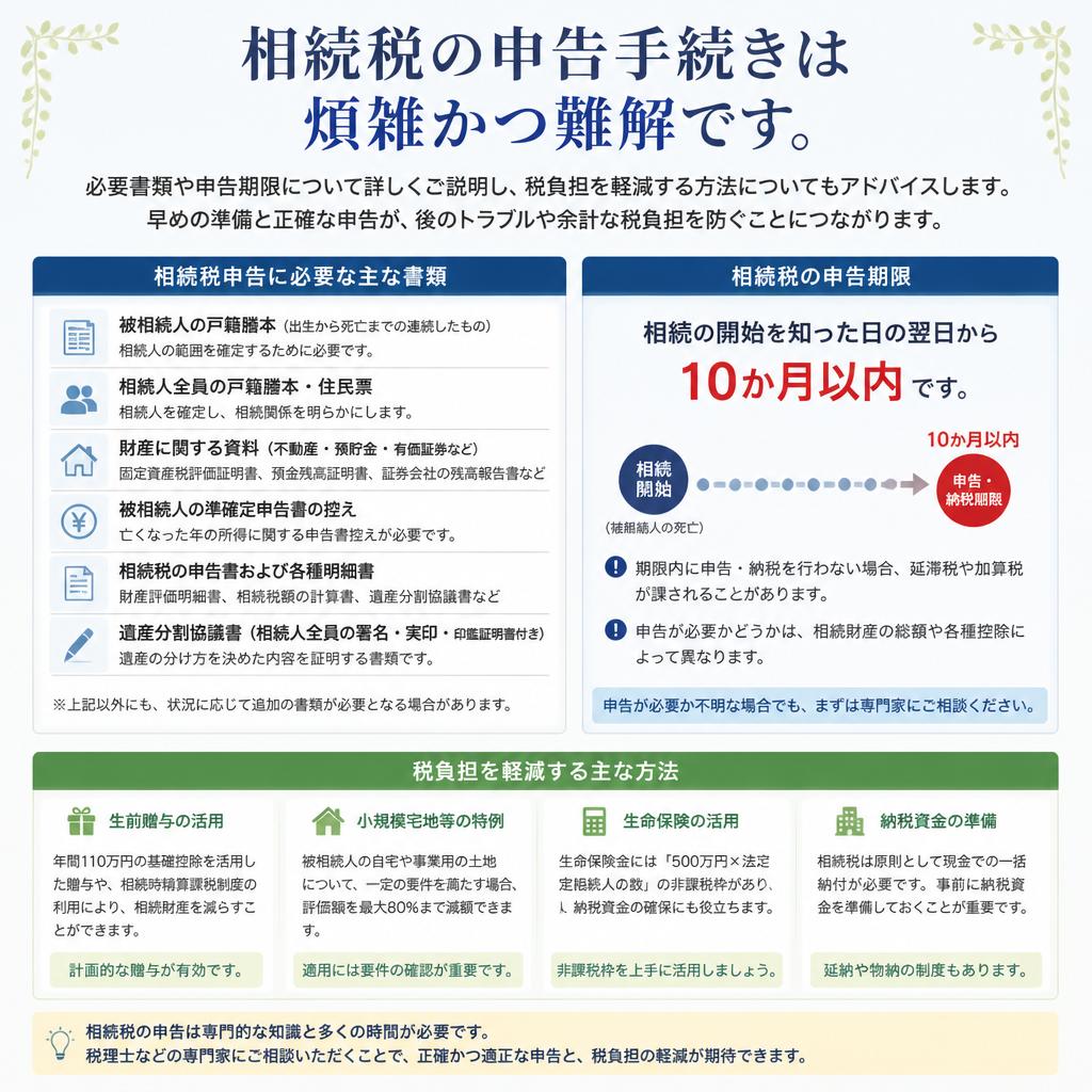 相続税の申告手続き