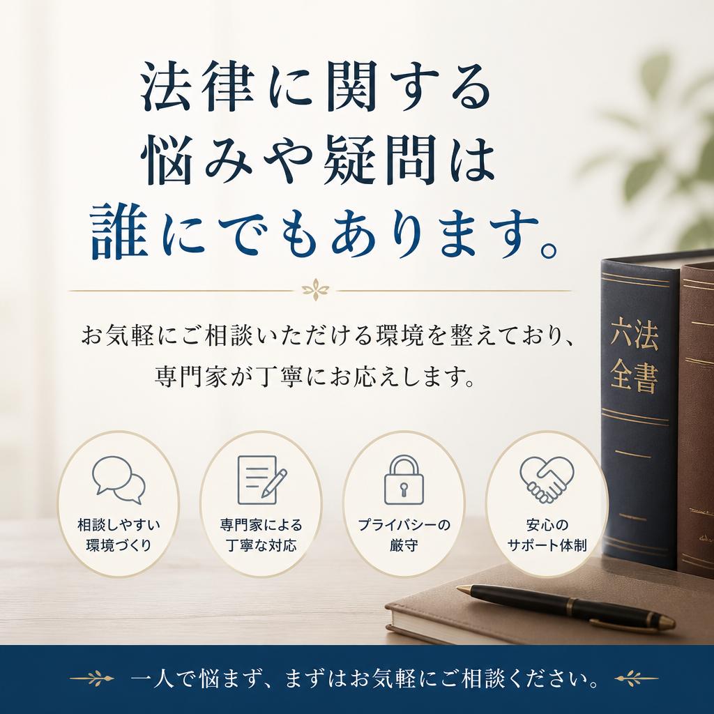 法律相談はお気軽に