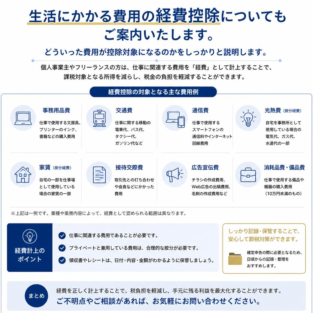 経費控除のアドバイス