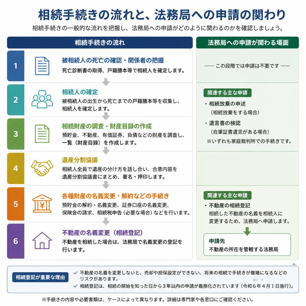 4. 相続手続きの流れと法務局への申請について