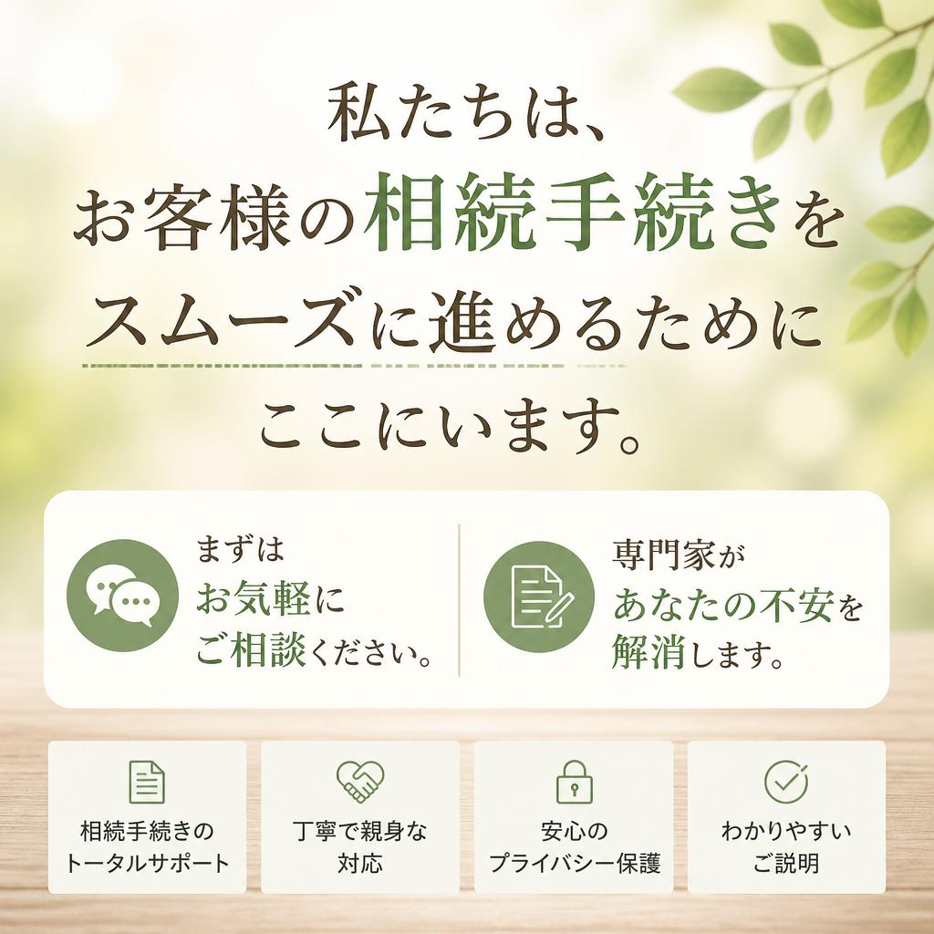 最後にあなたの安心をサポートします