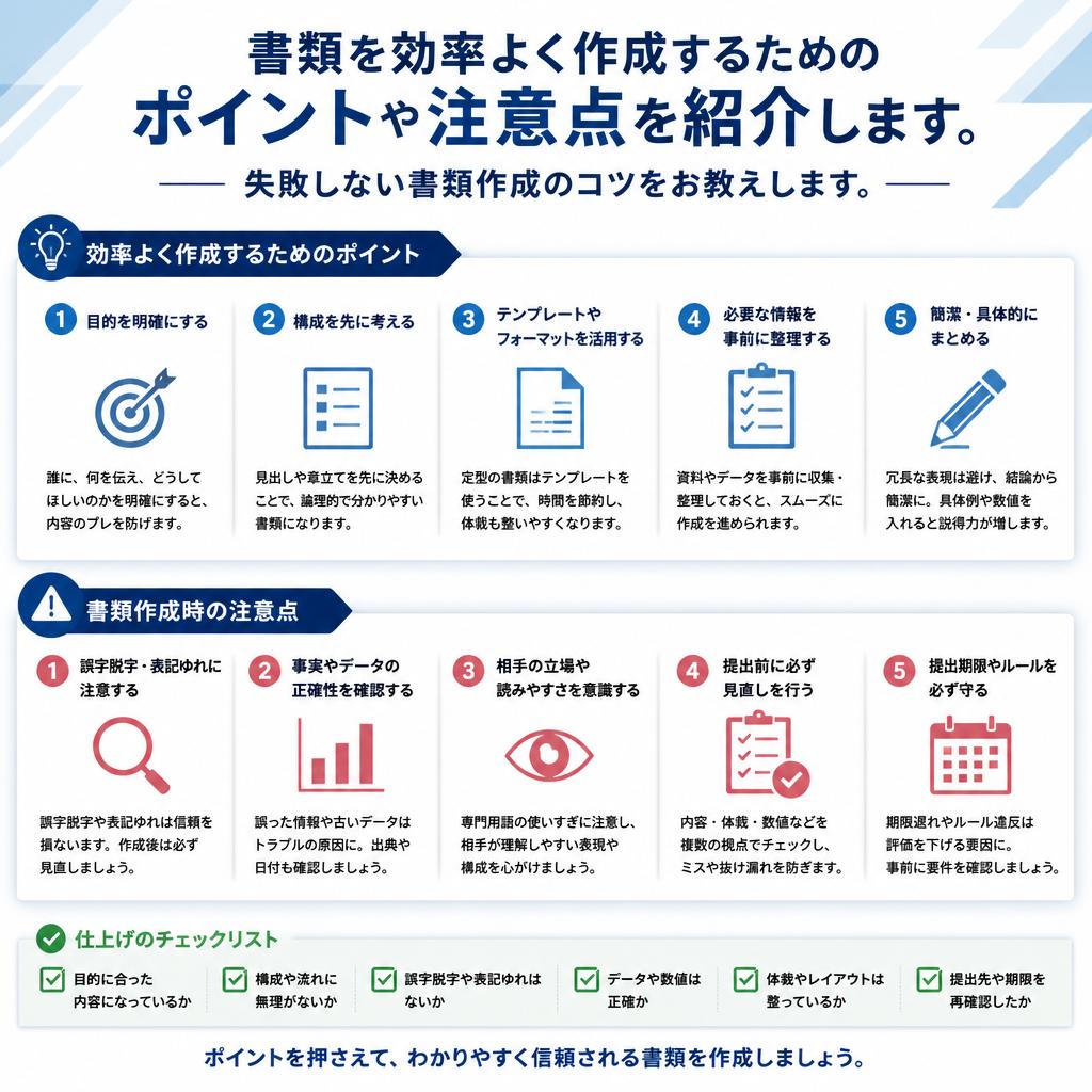 書類作成のポイント
