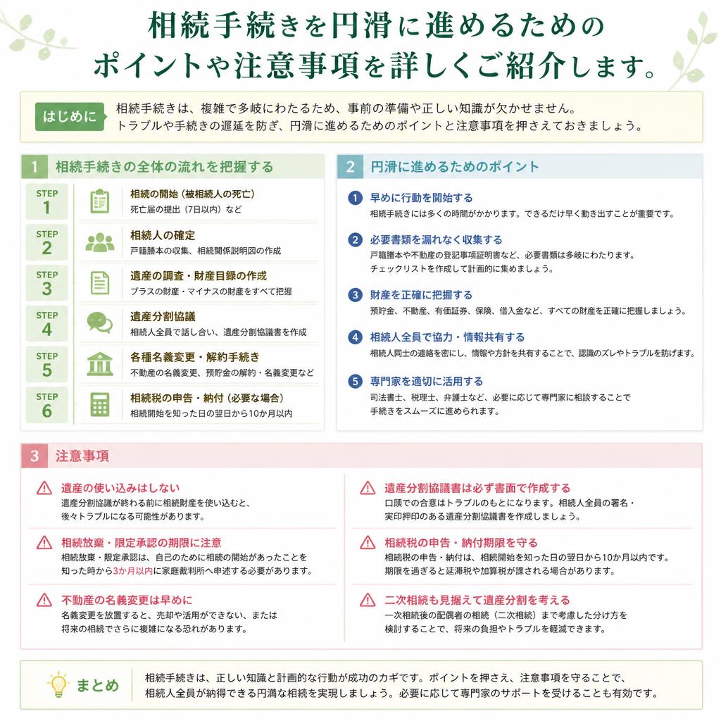4. スムーズな相続手続きを実現するポイント