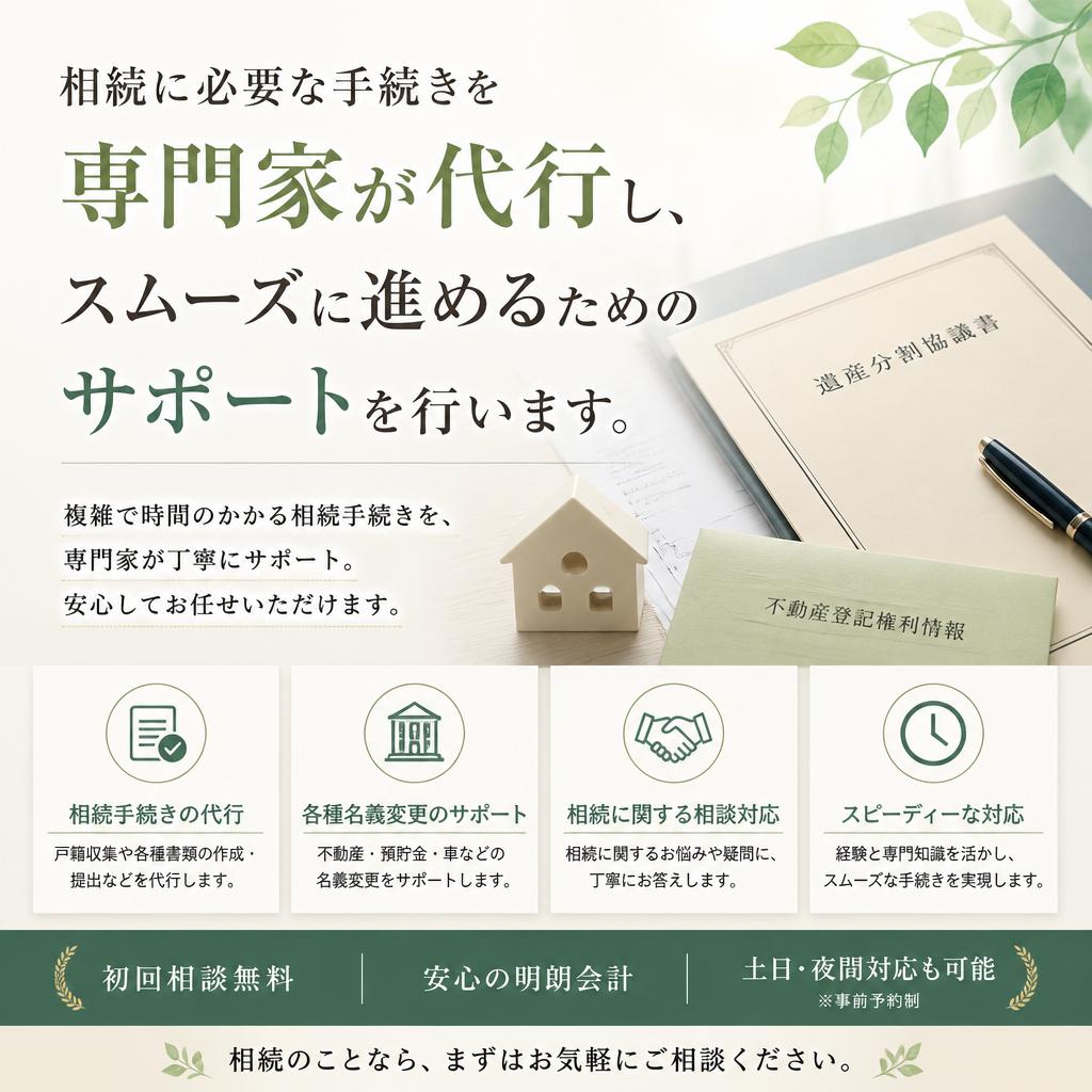 煩雑な相続手続きのサポート