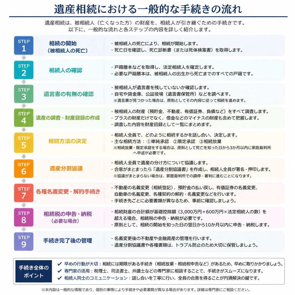 4. 相続手続きの流れを把握しよう
