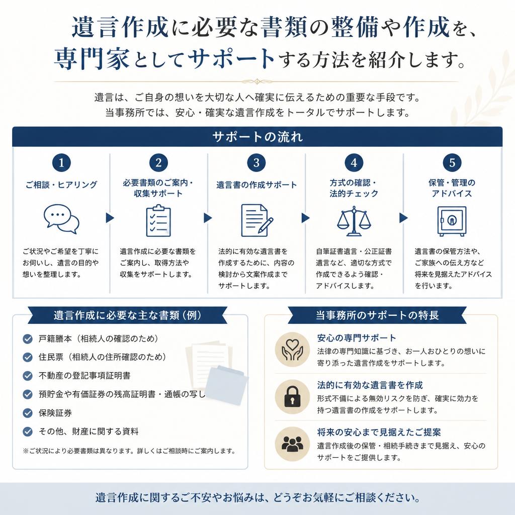 4. 書類作成のサポート