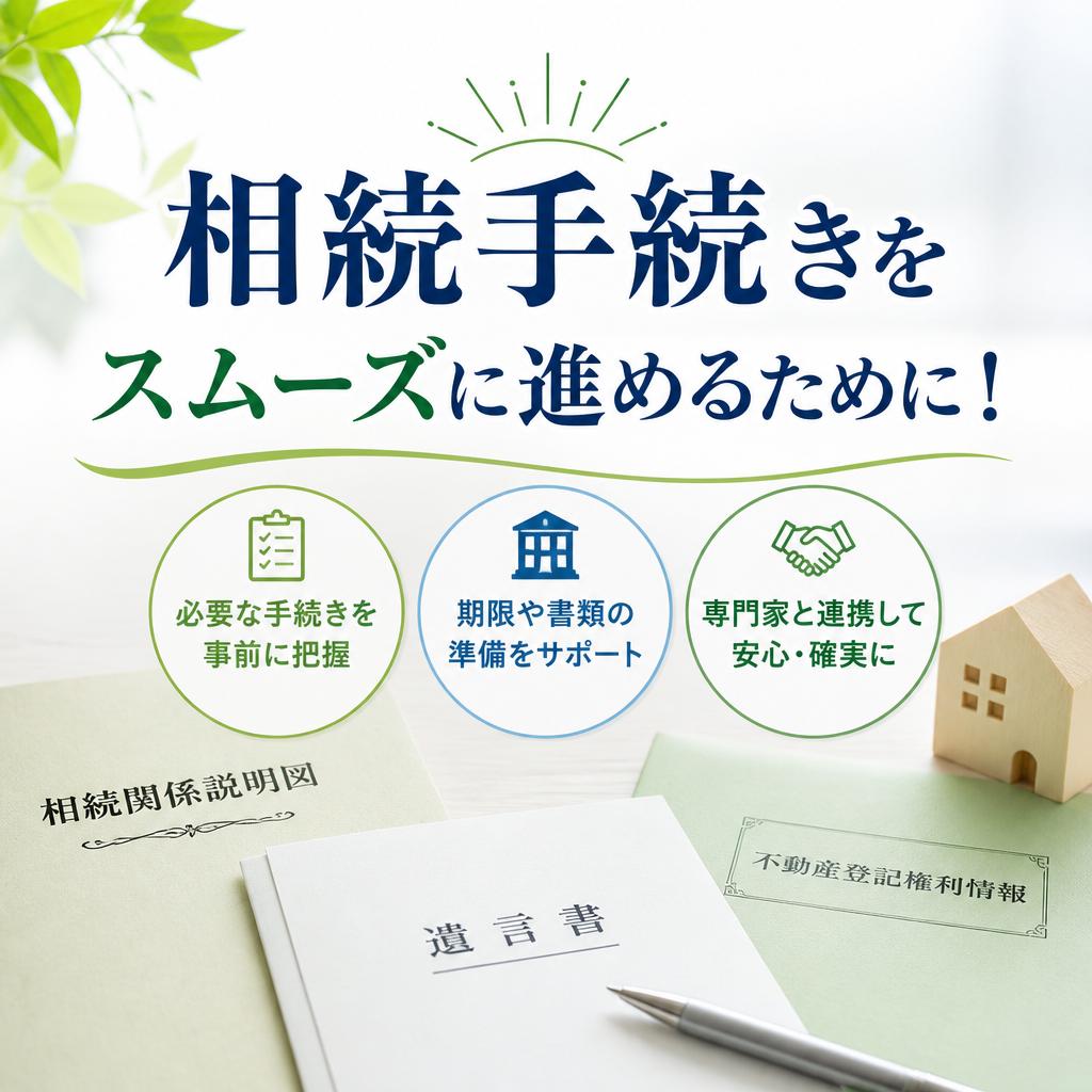 相続手続きをスムーズに進めるために！