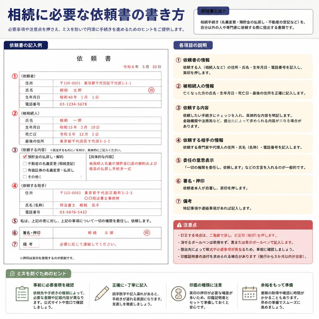 依頼書の作成ポイント