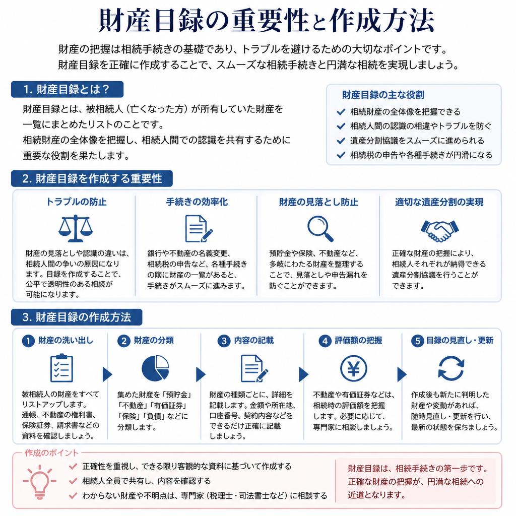 財産目録の作成方法