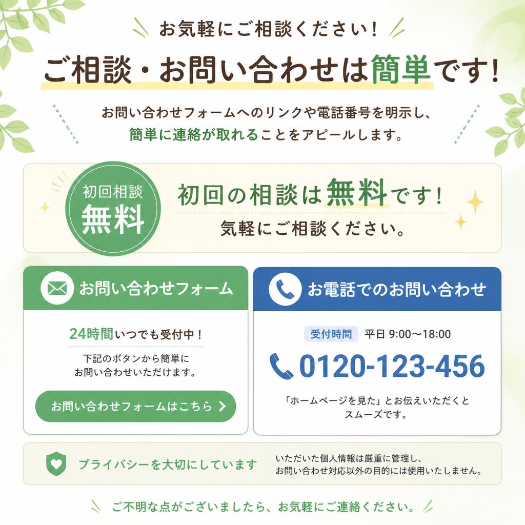 今すぐお問い合わせを！
