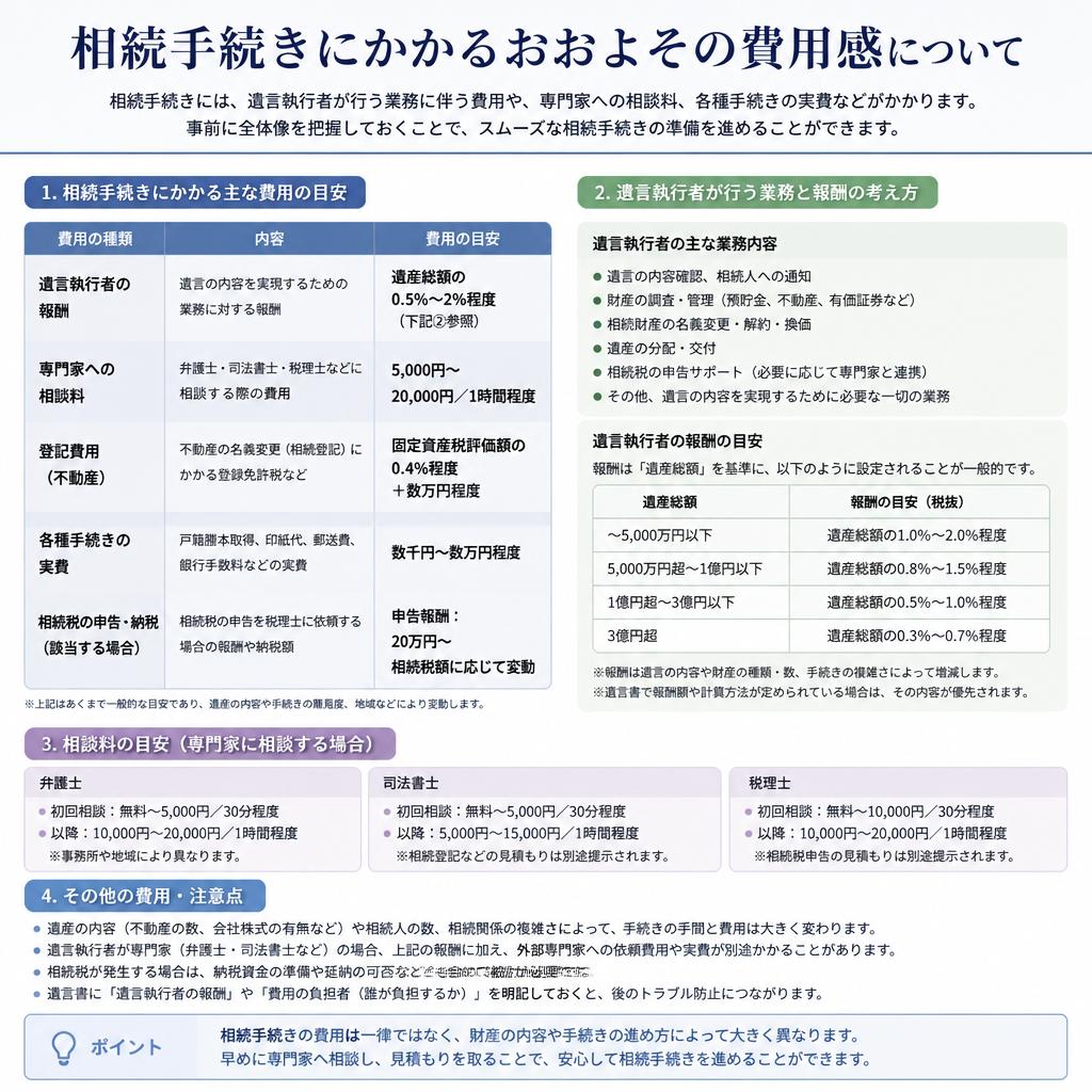 相続手続きの費用について