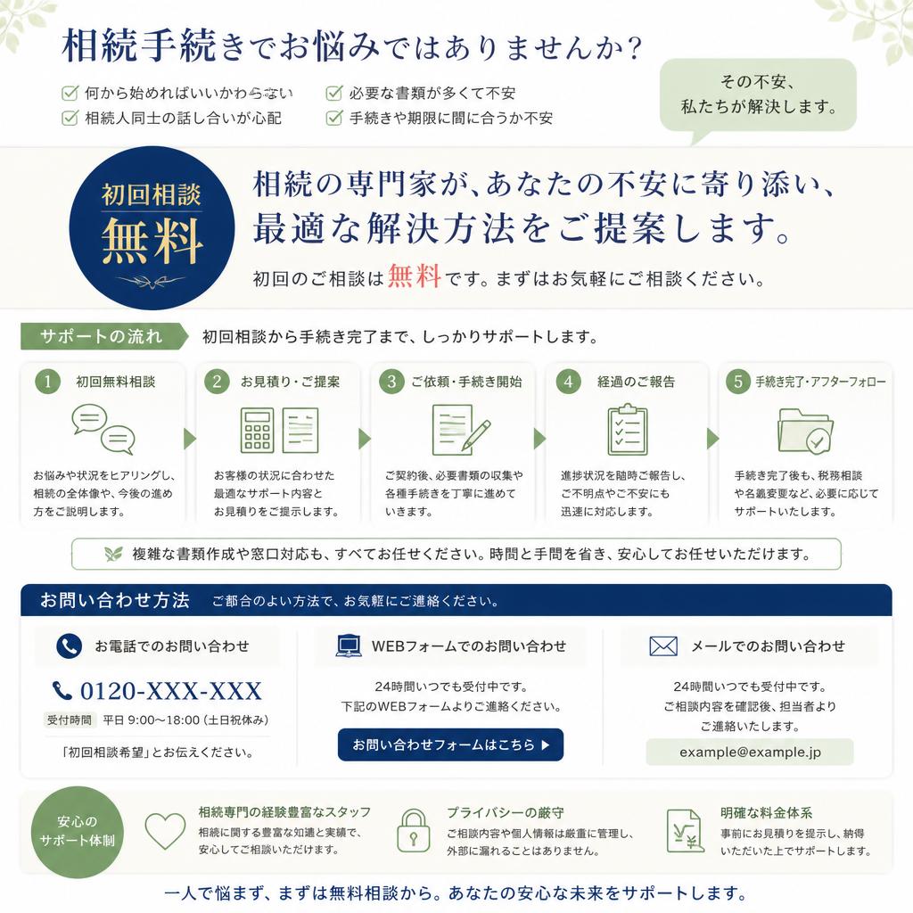 まずは無料相談をご利用ください！