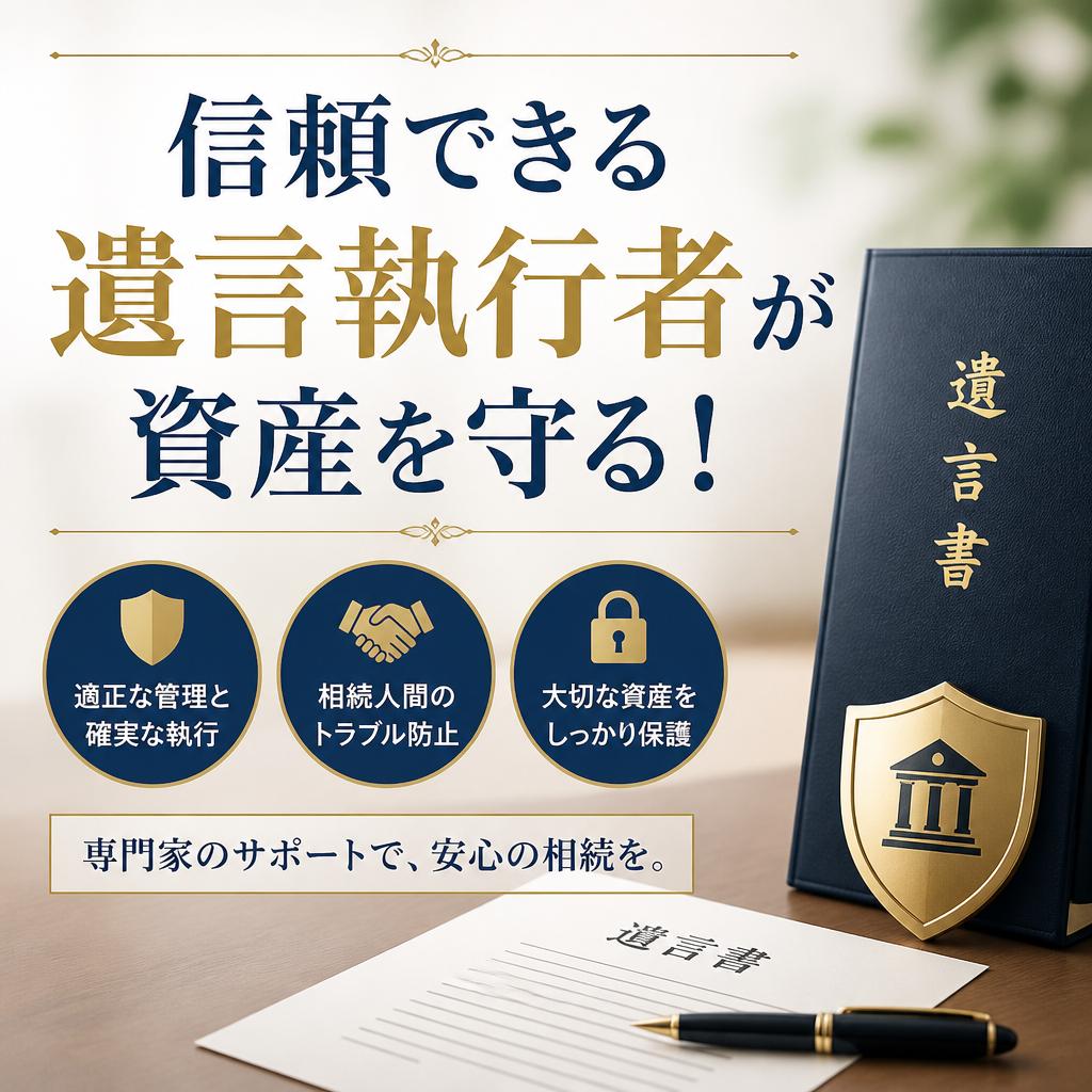 信頼できる遺言執行者が資産を守る！