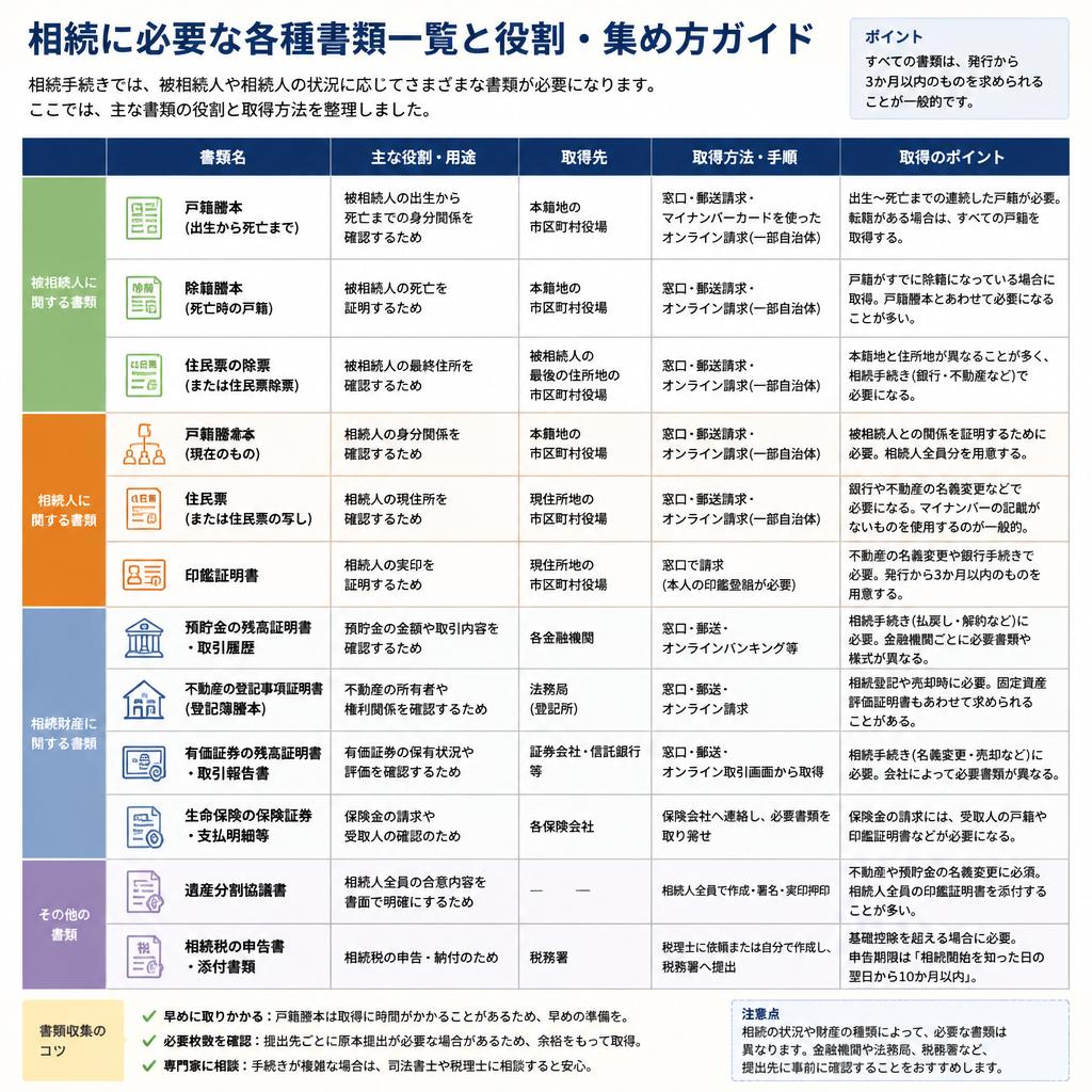 2. 必要な書類の一覧とその重要性