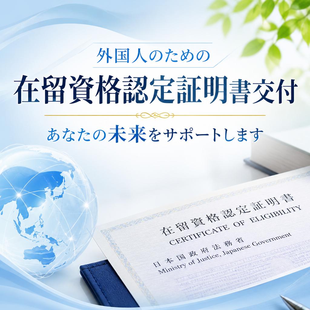 外国人のための在留資格認定証明書交付、あなたの未来をサポートします