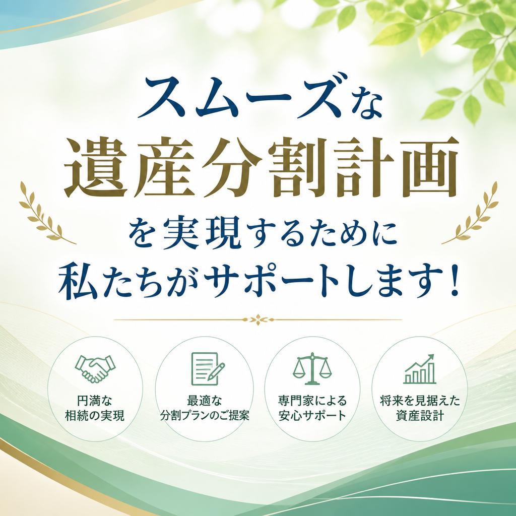 スムーズな遺産分割計画を実現するために私たちがサポートします！