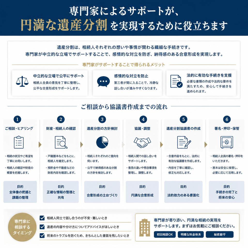 専門家のサポートで進める遺産分割