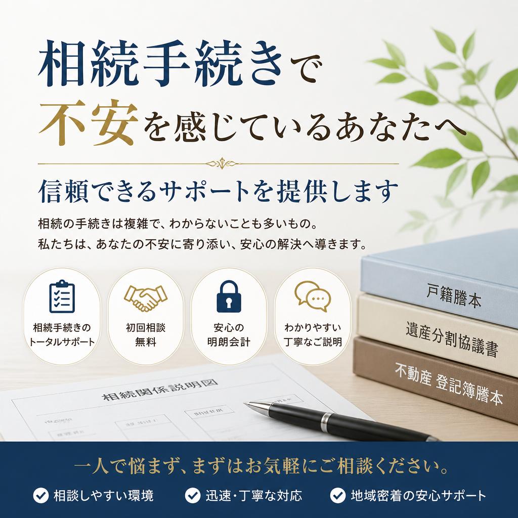 相続手続きで不安を感じているあなたへ、信頼できるサポートを提供します