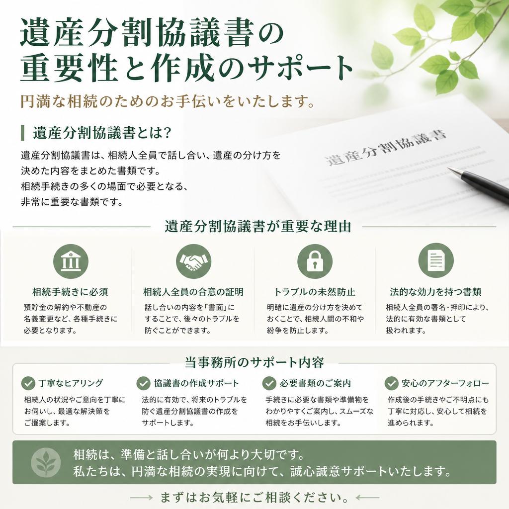 遺産分割協議書の作成支援