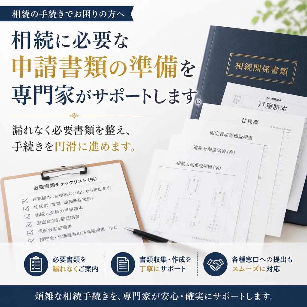 申請書類の準備をサポート