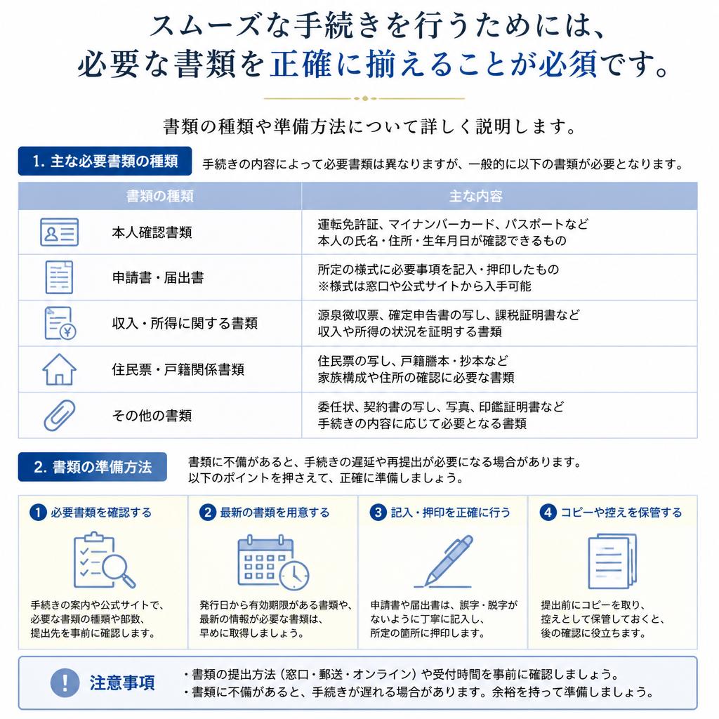 必要書類の準備
