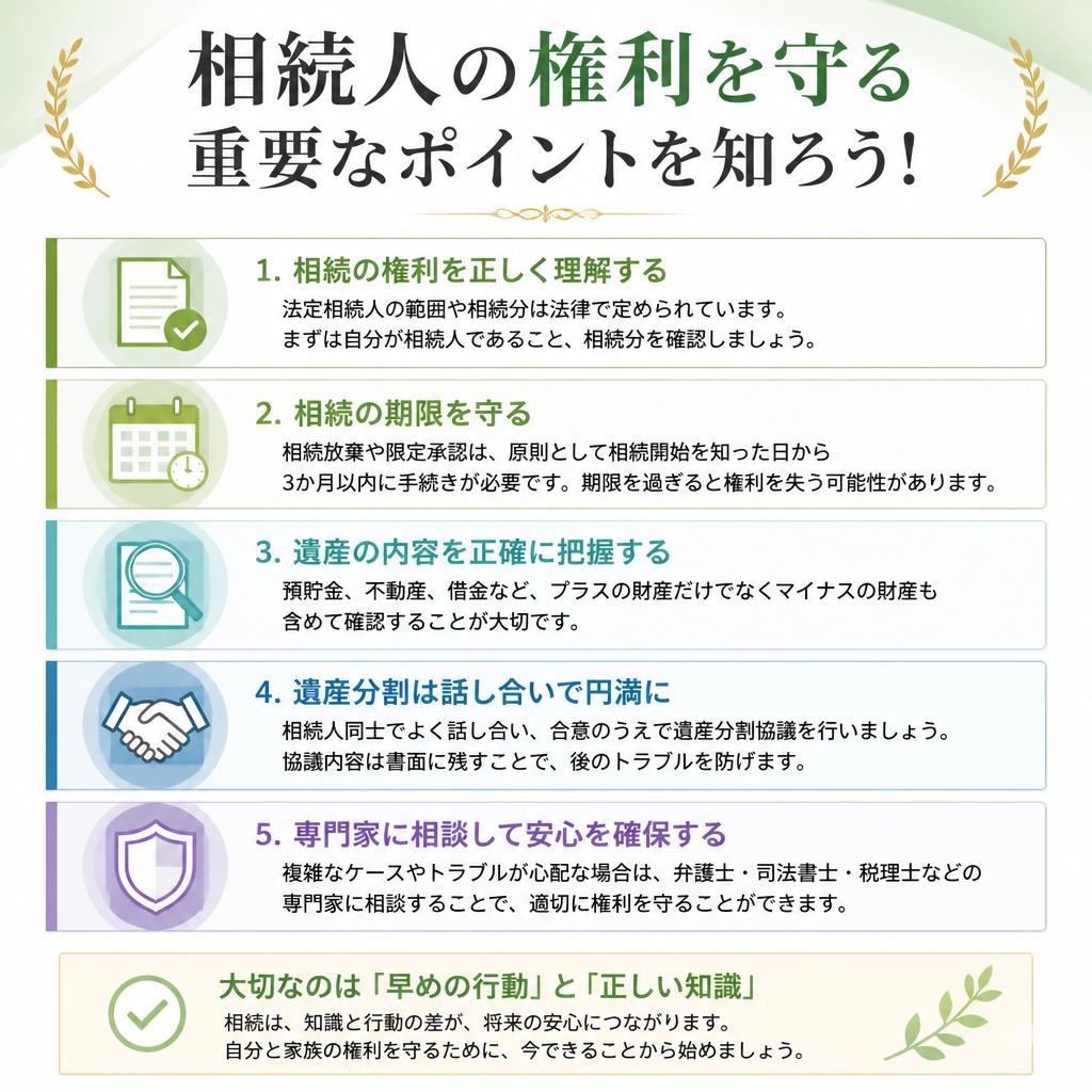 相続人の権利を守る重要なポイントを知ろう！
