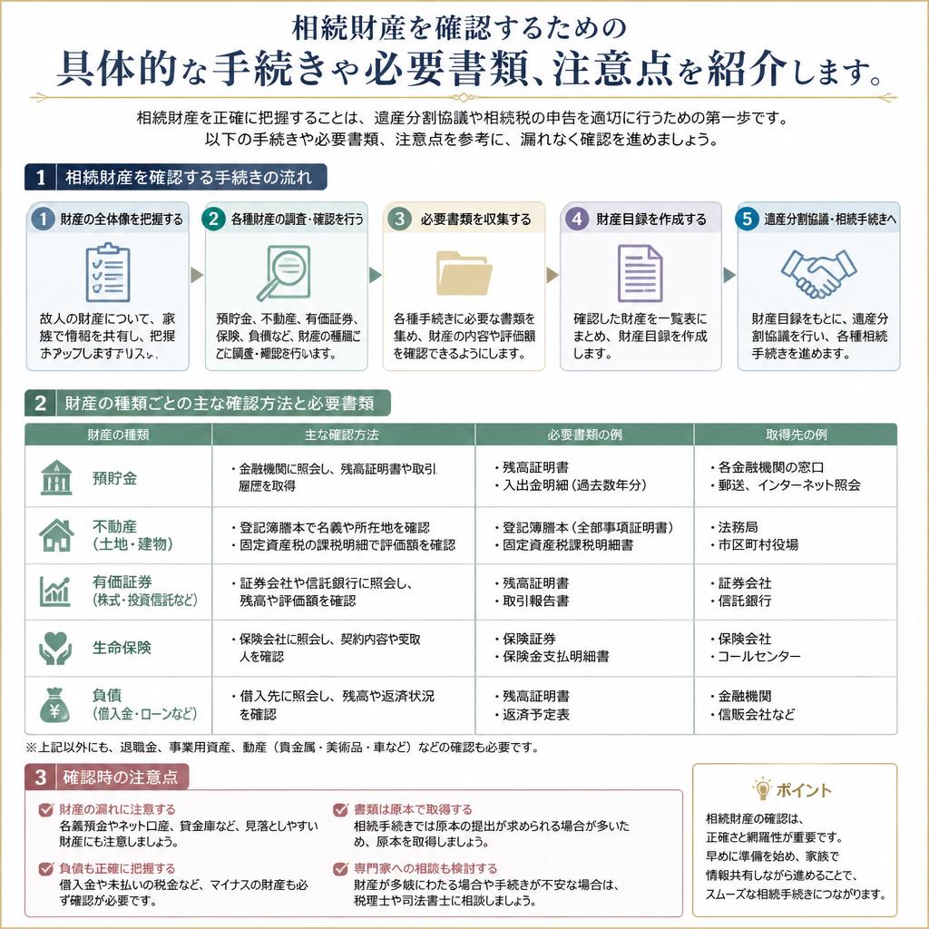 相続財産の確認方法