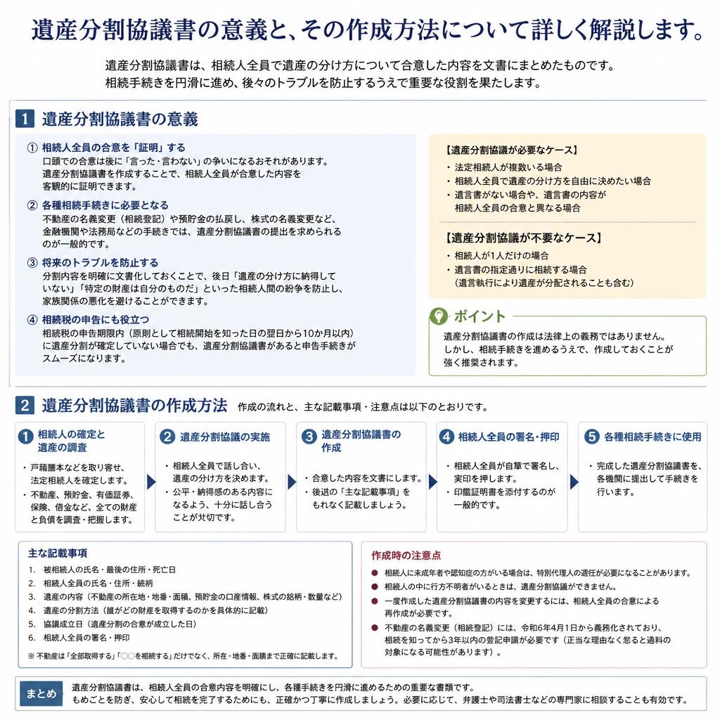 遺産分割協議書の必要性