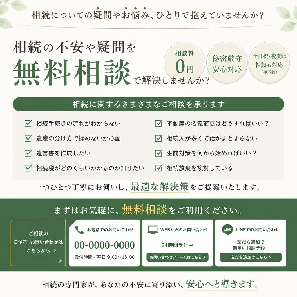 お問合せと無料相談のご案内