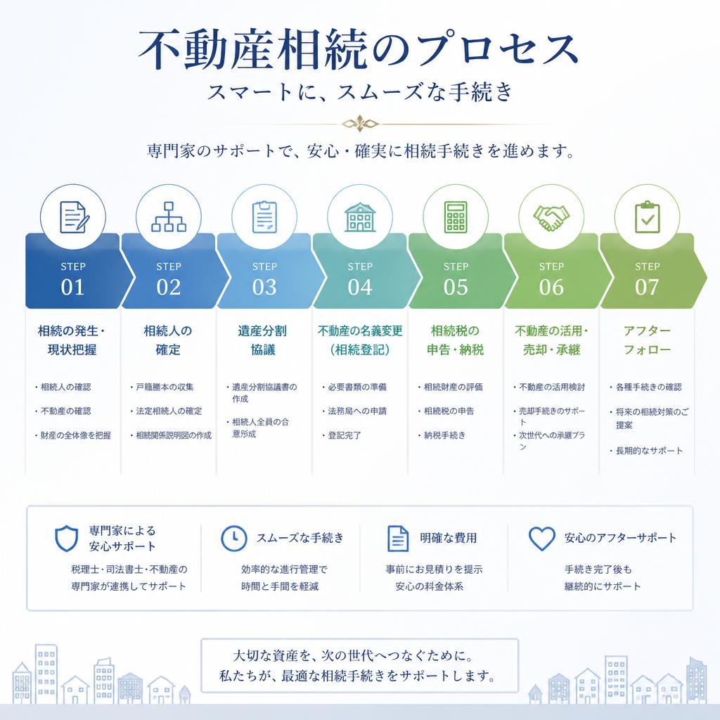 不動産相続のプロセスをスマートに、スムーズな手続き