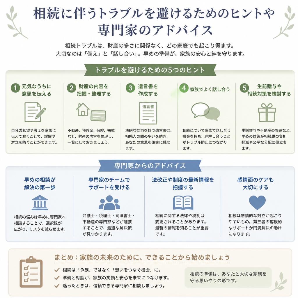 トラブルを避けるためのアドバイス
