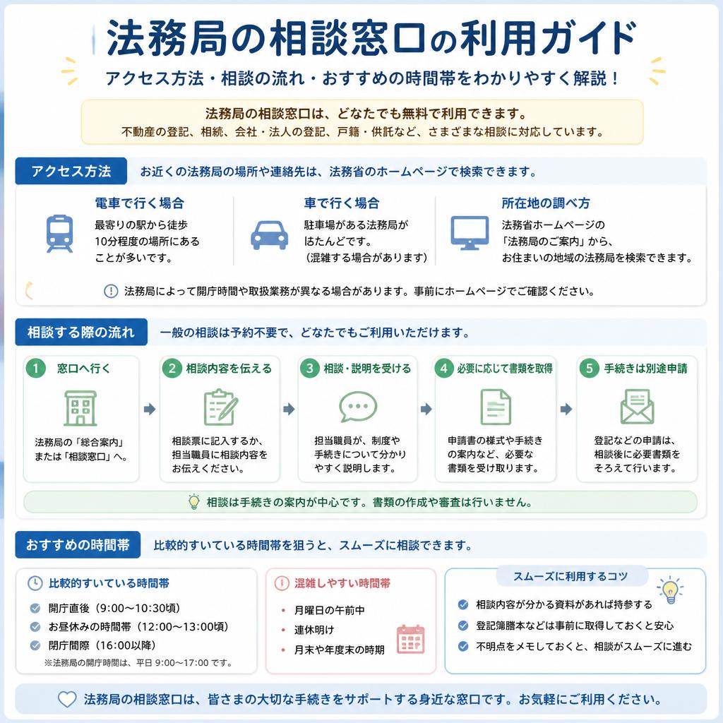 法務局の相談窓口の利用方法