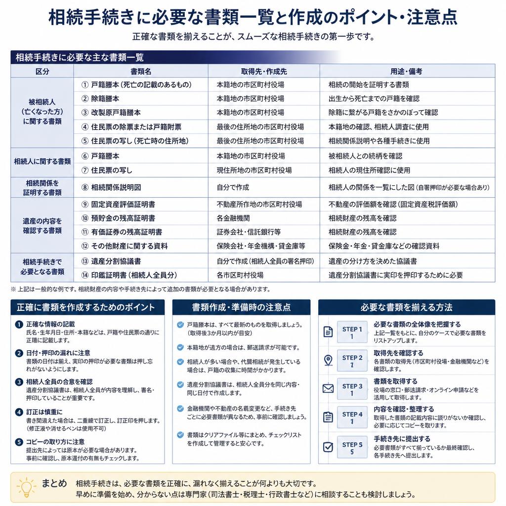 書類作成のポイント