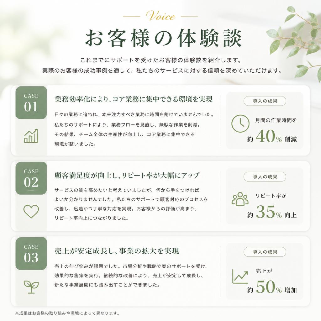 お客様の声