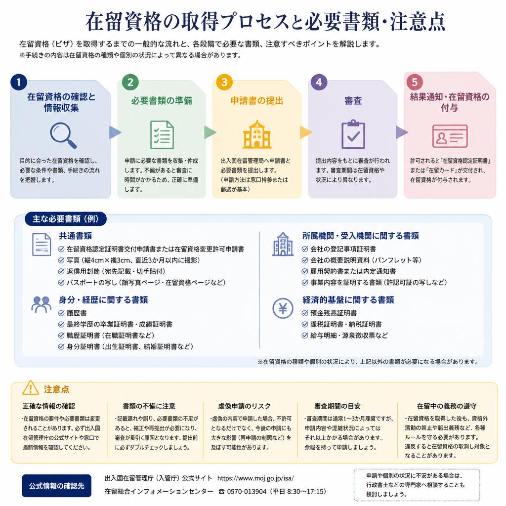 スムーズな在留資格取得手続きの流れ