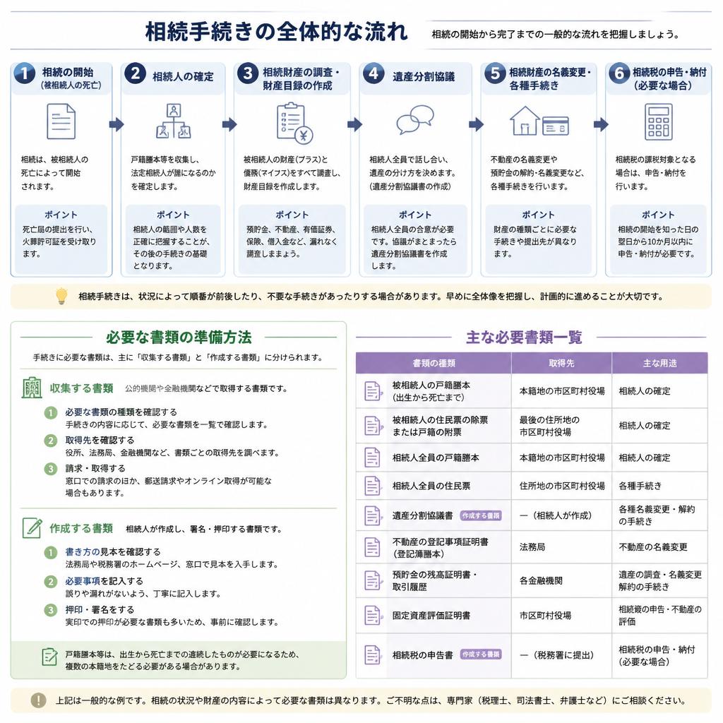 相続手続きの流れと必要書類
