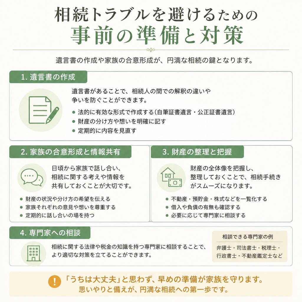 トラブルを避けるための事前対策